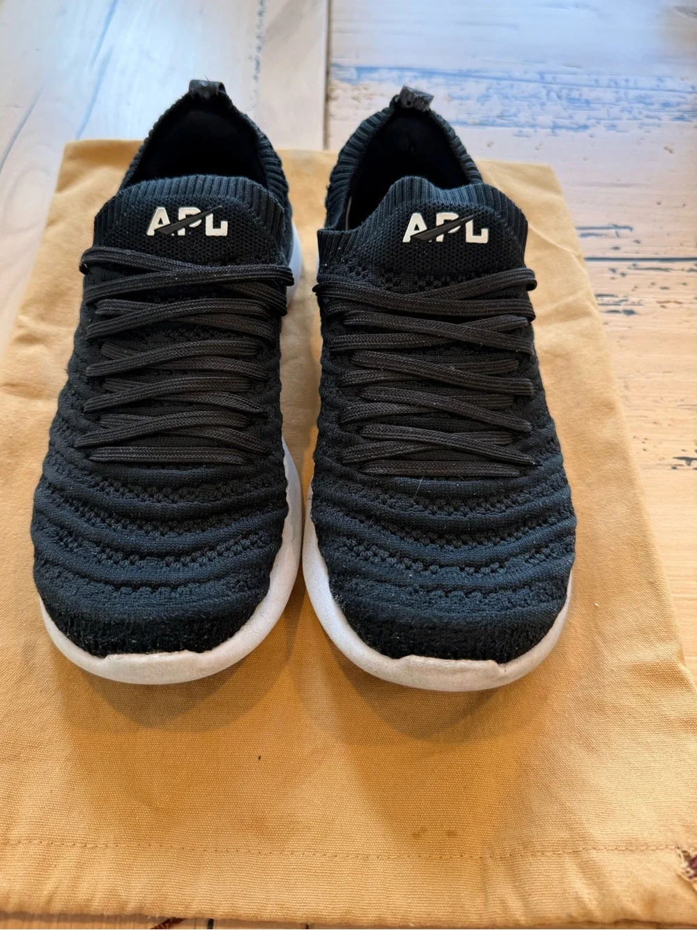 APL TechLoom Black Knit Sneakers - Size 6 US